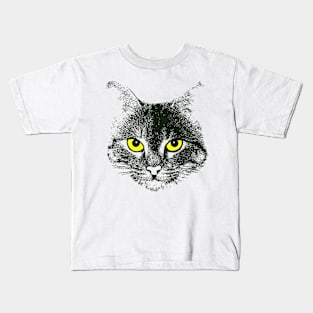 Cute Cat Face Kids T-Shirt